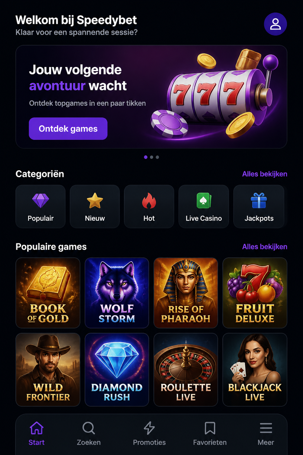 Speedybet Casino screen 1